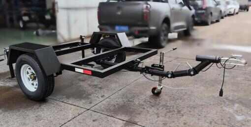 Height Adjustable Frame Optional 1000kg Load Two-wheel Trailer for Tractor