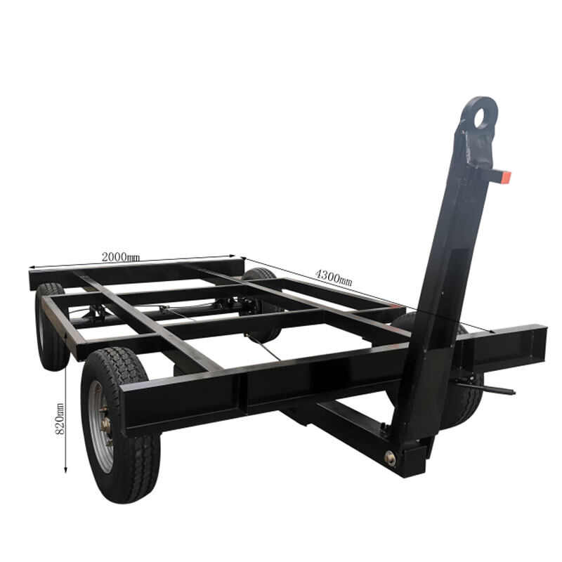 5 Ton Load Capacity Generator Set Air Compressor Water Pump Skeleton Axle 4-wheel Flatbed Trailer