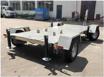 Load 3 Ton Engineering Crawler Machine Vehicle Excavator 4 Wheel Flatbed Trailer