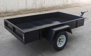 Small 2-Wheel Box Type Fence Trailer Rear Mounted for Agricultural Machinery Transportation Car Trailers