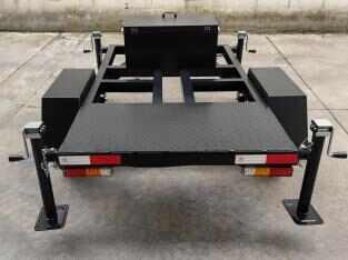 Load Capacity 800kg 2 Wheel Trailer with Spring Steel Frame for Mobile Transportation of Small Equipment