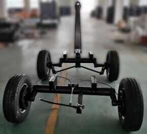 Load 5000KG Metal Torsion Shock Absorber 4 Wheel Tractor Trailer with Front and Rear Axles