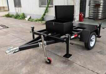 Load Capacity 800kg 2 Wheel Trailer with Spring Steel Frame for Mobile Transportation of Small Equipment