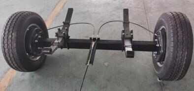 Load 4500KG 4 Wheel Trailer With Brake for Transporting Heavy Machinery