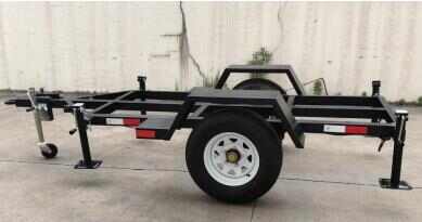 Load 2500kg 2 Wheel Trailerwith Parking Brake and Jack for SUV Truck Car Tractor
