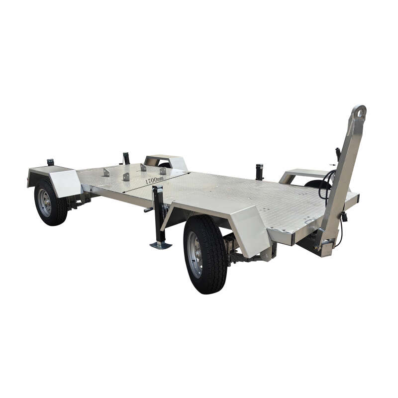 Load 3 Ton Engineering Crawler Machine Vehicle Excavator 4 Wheel Flatbed Trailer