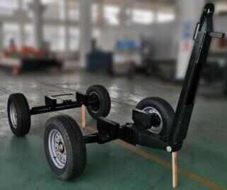 Load 5000KG Metal Torsion Shock Absorber 4 Wheel Tractor Trailer with Front and Rear Axles