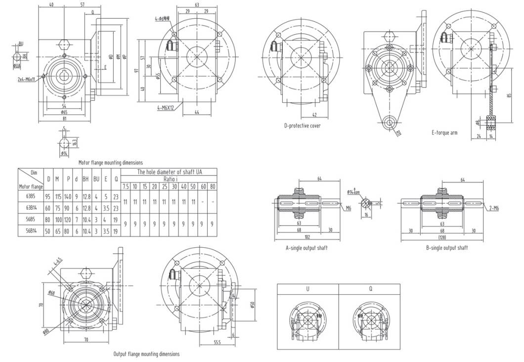 GMSS30 Stainless Steel Speed Reducer Worm Gearbox With Corrosion Resistant 304 Box Shell Wheel Core