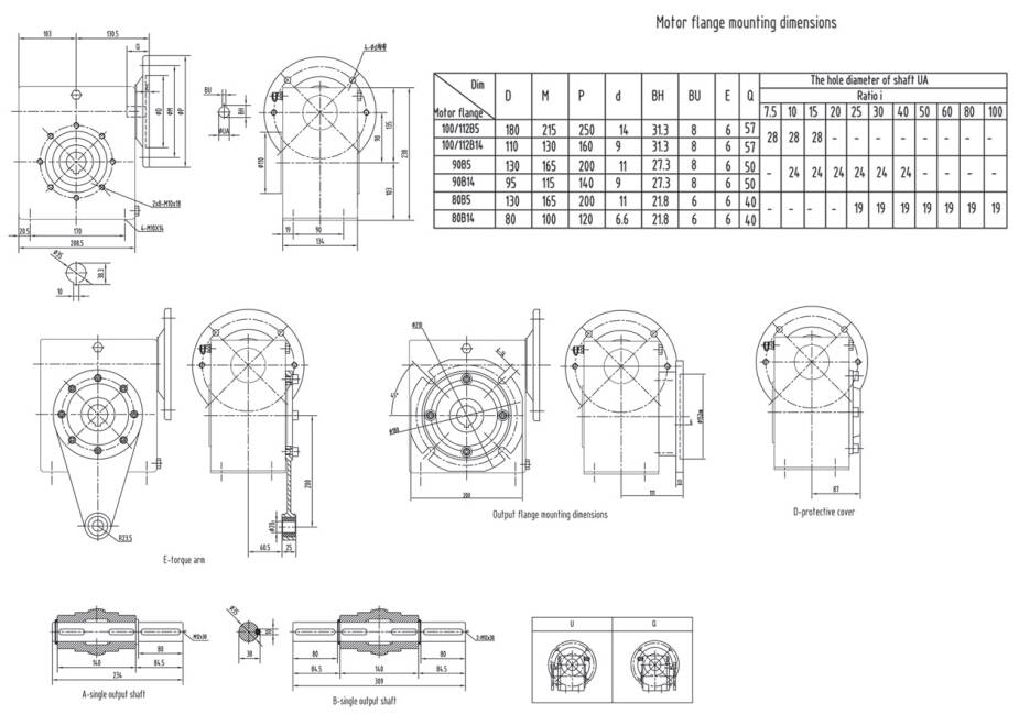 GMSS90 Stainless Steel Speed Reducer Worm Gearbox With Corrosion Resistant 304 Box Shell Wheel Core