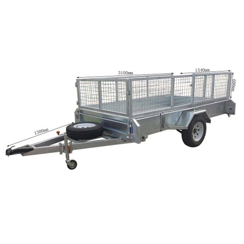 Agricultural 1500kg Load Farm Net Cage Trailer with Hot-dip Galvanizing