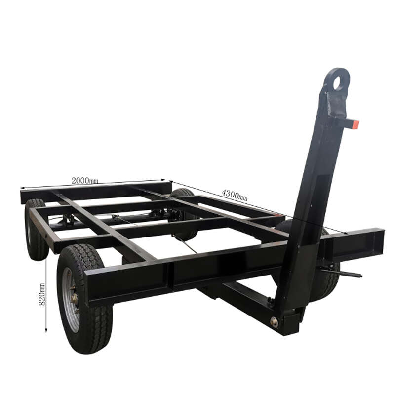 5 Ton Load Capacity Generator Set Air Compressor Water Pump Skeleton Axle 4-wheel Flatbed Trailer