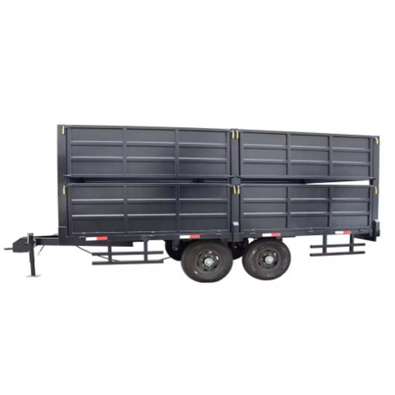 High Strength 3.5T-12T Load  Custom Size Farm Trailer for Tractor With 2  Axles