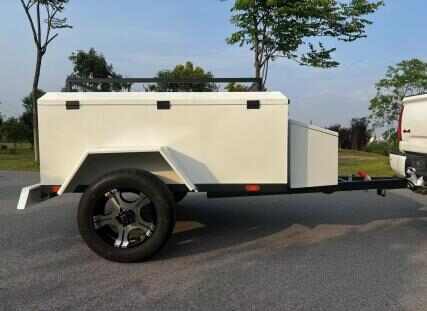 Two-wheel Box Luggage Trailer Camping Car Fishing Trailer With Rubber Torque Axle