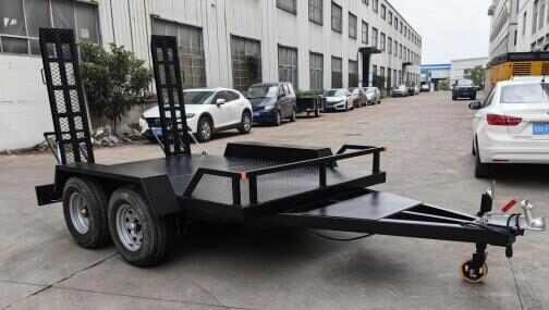 4 Wheeled 3500kg Load ATV Trailer for Fire Fighting Robots Excavators With Boarding Ladder