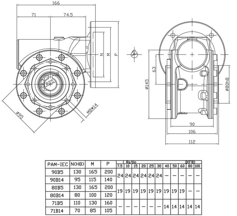SSVF63 ODM Worm Gearbox Stainless Steel 304 Speed Gear Reducer for Machinery Farm Construction Industries