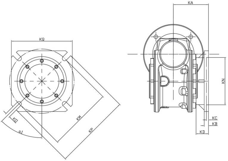 SSVF63 ODM Worm Gearbox Stainless Steel 304 Speed Gear Reducer for Machinery Farm Construction Industries
