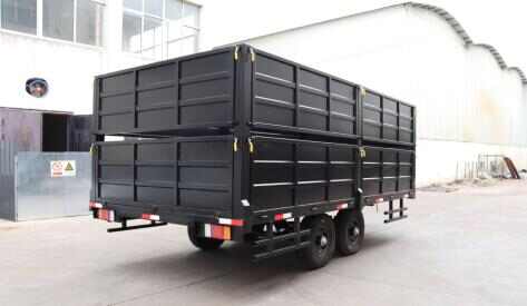 High Strength 3.5T-12T Load  Custom Size Farm Trailer for Tractor With 2  Axles