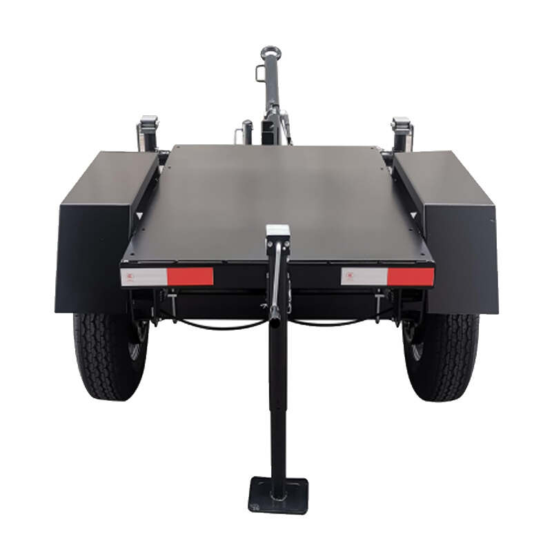 Height Adjustable Frame Optional 1000kg Load Two-wheel Trailer for Tractor