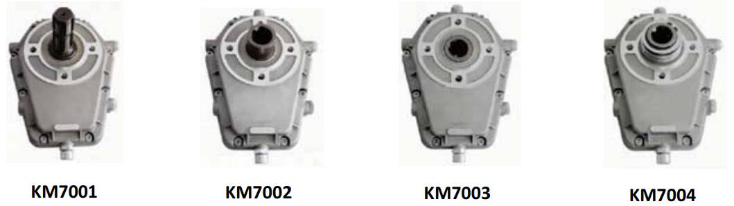 KM7001 Series Tractor Hydraulic Pump PTO Speed Increaser Aluminium Pto Multipliter Gearbox