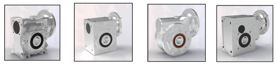 Corrosion Resistant SSRV090 Stainless Steel Gear Wheel Reduction Motor Drive Speed Reducer Worm Gearbox