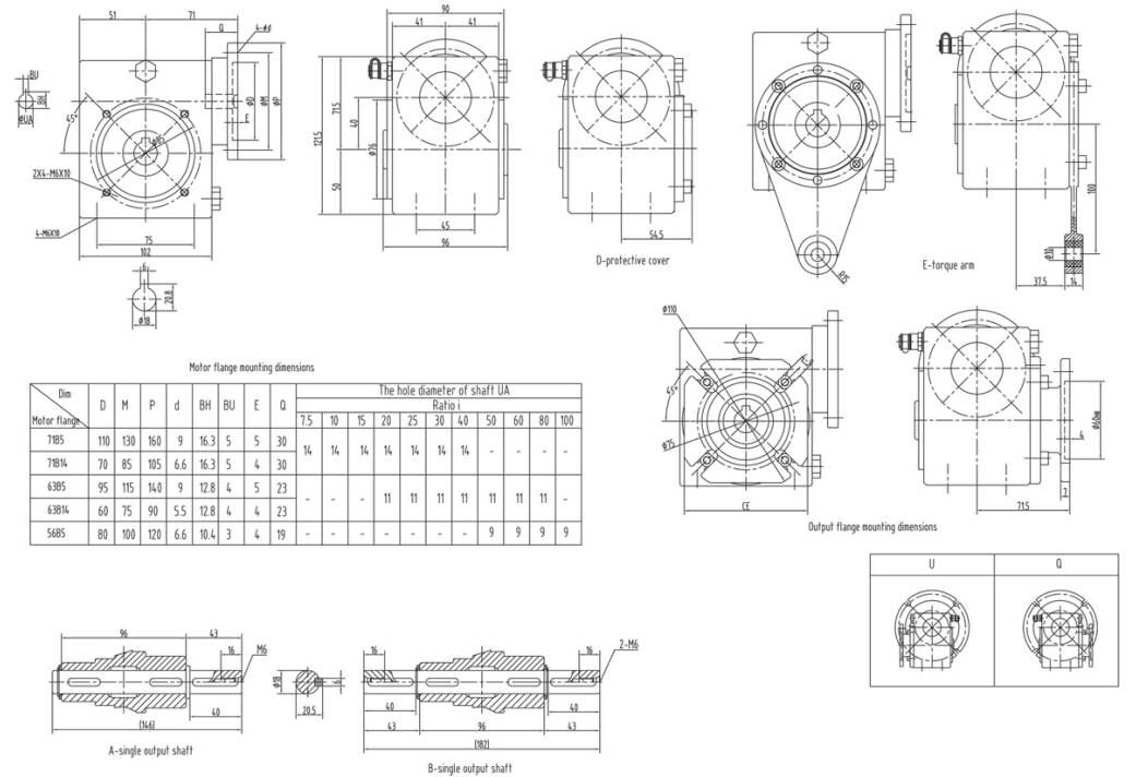 GMSS40 Stainless Steel Speed Reducer Worm Gearbox With Corrosion Resistant 304 Box Shell Wheel Core