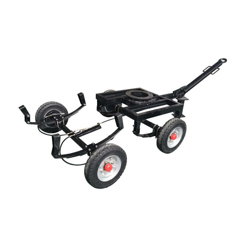 1000kg Load Front and Rear Beam Four Wheel Steerable Trailer with Solid Tires
