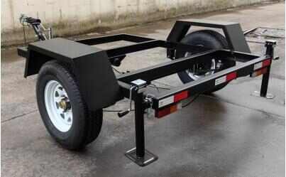 Height Adjustable Frame Optional 1000kg Load Two-wheel Trailer for Tractor