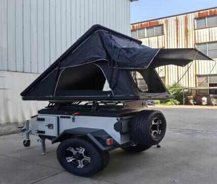 Camping Tent Luggage Trailer With Off-road Tires Aluminum Rims
