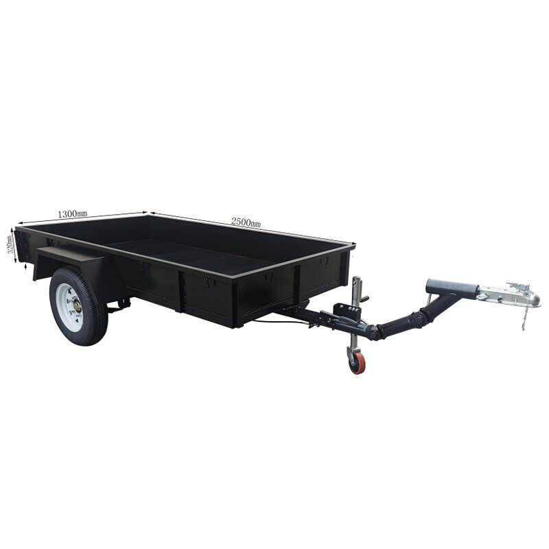Small 2-Wheel Box Type Fence Trailer Rear Mounted for Agricultural Machinery Transportation Car Trailers