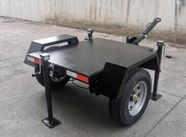 Height Adjustable Frame Optional 1000kg Load Two-wheel Trailer for Tractor