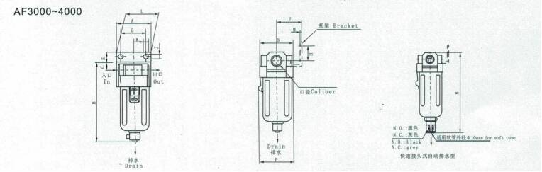 AC Series AF3000-02/03 Air Source Treatment Unit G1/4 Pneumatic Air Filter Pressure Regulator for Sale