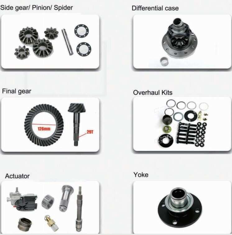 Rear Differential Parts Accessories Fit for Toyota HILUX VIGO/4runner With Side Final Gear Pinion Spider Retarder Case Yoke