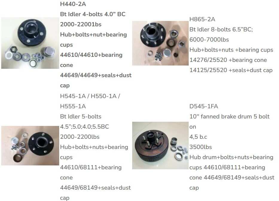 Made in China Superior Quality Trailer Parts H865-2A Idler 8 Bolts Trailer Wheel Hub