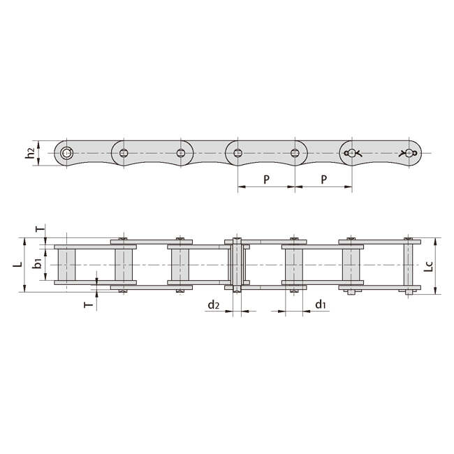 Farm Harvester Agricultural Steel Conveyor Special Roller  LV40 Chains with Attachment