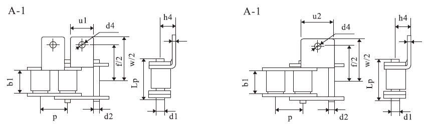 SS10AH-K1 Stainless Steel Short Pitch Steel Conveyor Chains for Jelly Machine