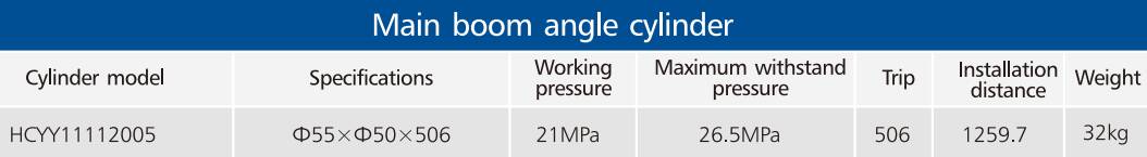 HCYY11112005 Factory Professional Good Quality 32kg Main Boom Angle Hydraulic Cylinder Pump Engine Gear for Aerial Work Vehicles