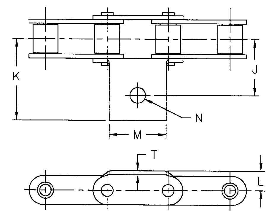 CA550-A4 & CA557-A4 Agricultural Steel Conveyor Chains with A4 Attachment for Construction Farming Industrial Applications