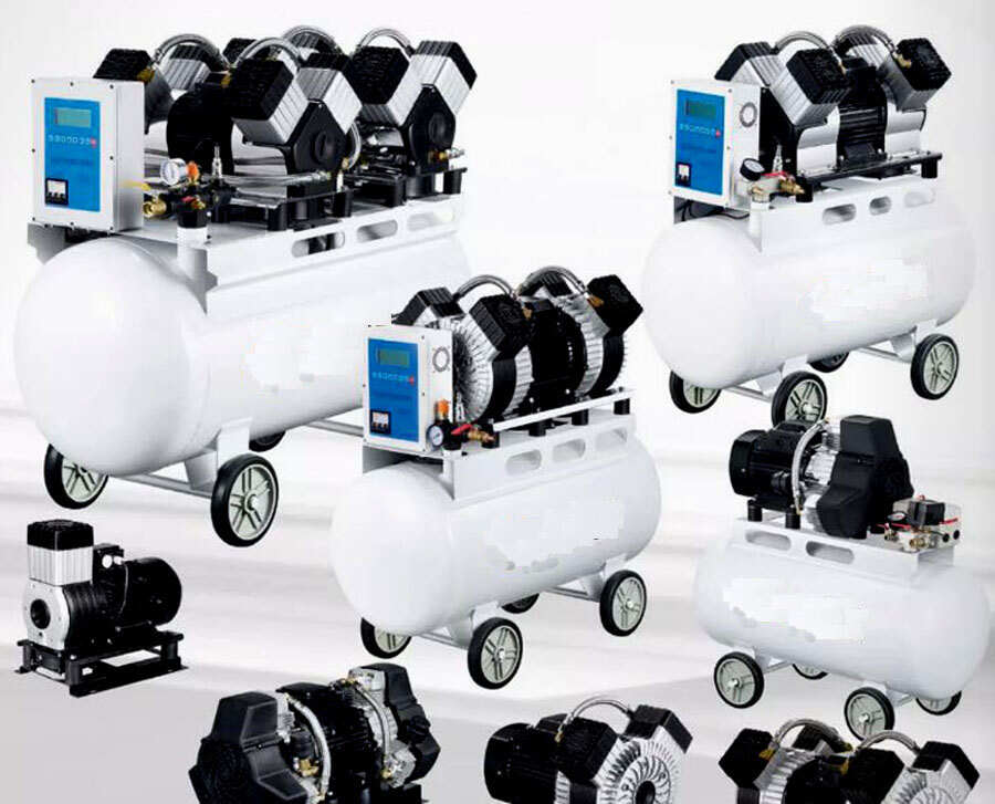 2 Cylinder 750w10l 8bar Oxygen Generator Air Pump Large Displacement Small Silent Piston Air Compressor