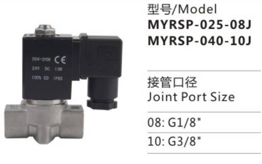 Special Design Widely Used MYRSP-040-10J MYRSP Series Stainless Steel Solenoid Valve for Sale