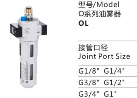 O Series OL Air Source Treatment Unit Pneumatic Air Lubricator Regulator