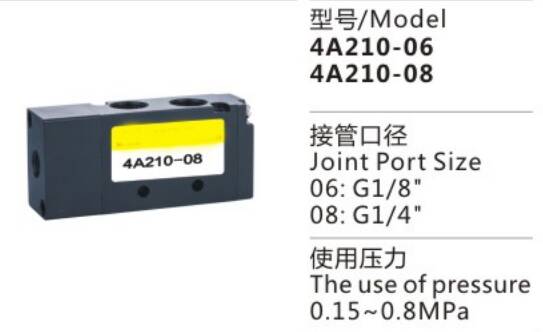 Durable Using Low Price 4A200 Series 4A210-06 Pneumatic Control Solenoid Valve for sale
