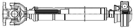 Front Driveshaft (Prop Shaft), OE # 52105982AC Standard for Mitsubishi Raider or Dodge Dakota, OEM / ODM