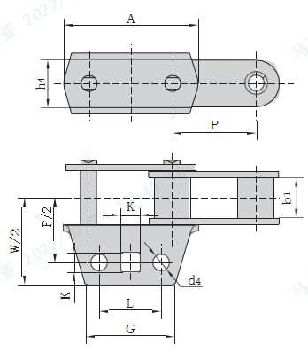 Brand New A557 Attachment Agriculture Chain Ca557f3 Steel Conveyor Chains With F3 Attachments Made in China