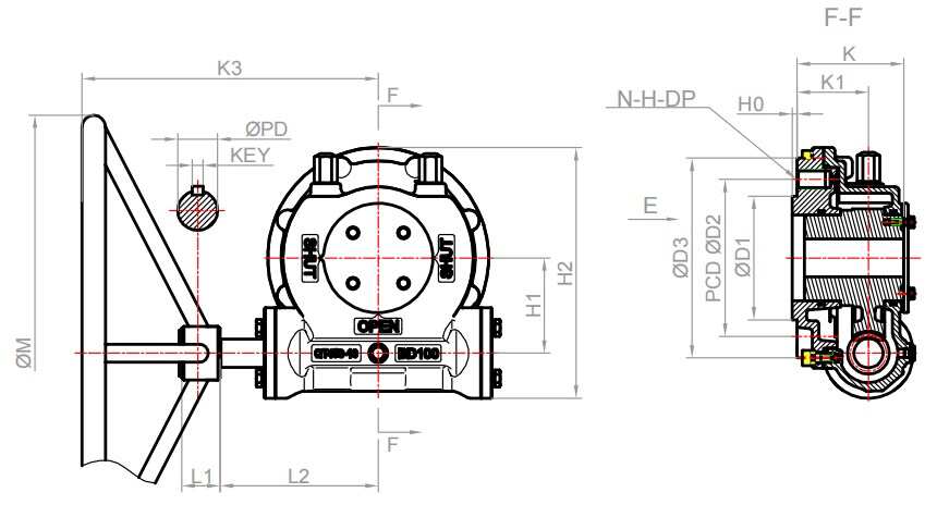 Various Good Quality Bottom Mounted Single BD Series Type a Partial Rotary Valve Gearbox