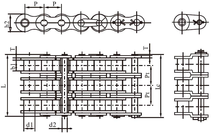 SS24B-3 B Series Stainless Steel Short Pitch Precision Triplex Roller Chain and Sprockets in Steel Transmission Chains Product