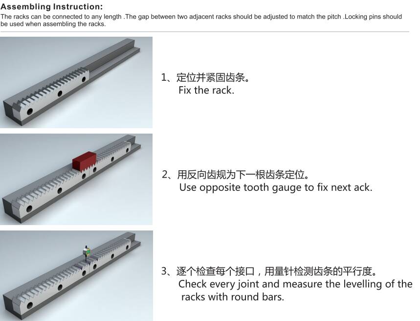 High Precision Long Travels Grinding Precision Milling Rack and Pinion Spur Helical Cnc Gate Linear Plastic Steering Gear Rack