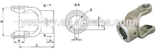 PTO Shaft Spare Parts Plain Bork York