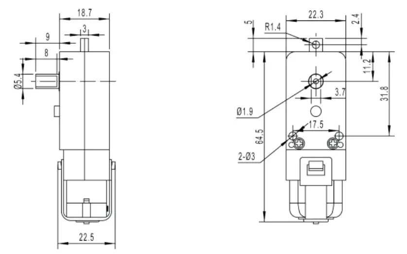 Durable and High Quality TGP01S-A130 Plastic Gearbox Mini Geared Motor for Toy Car