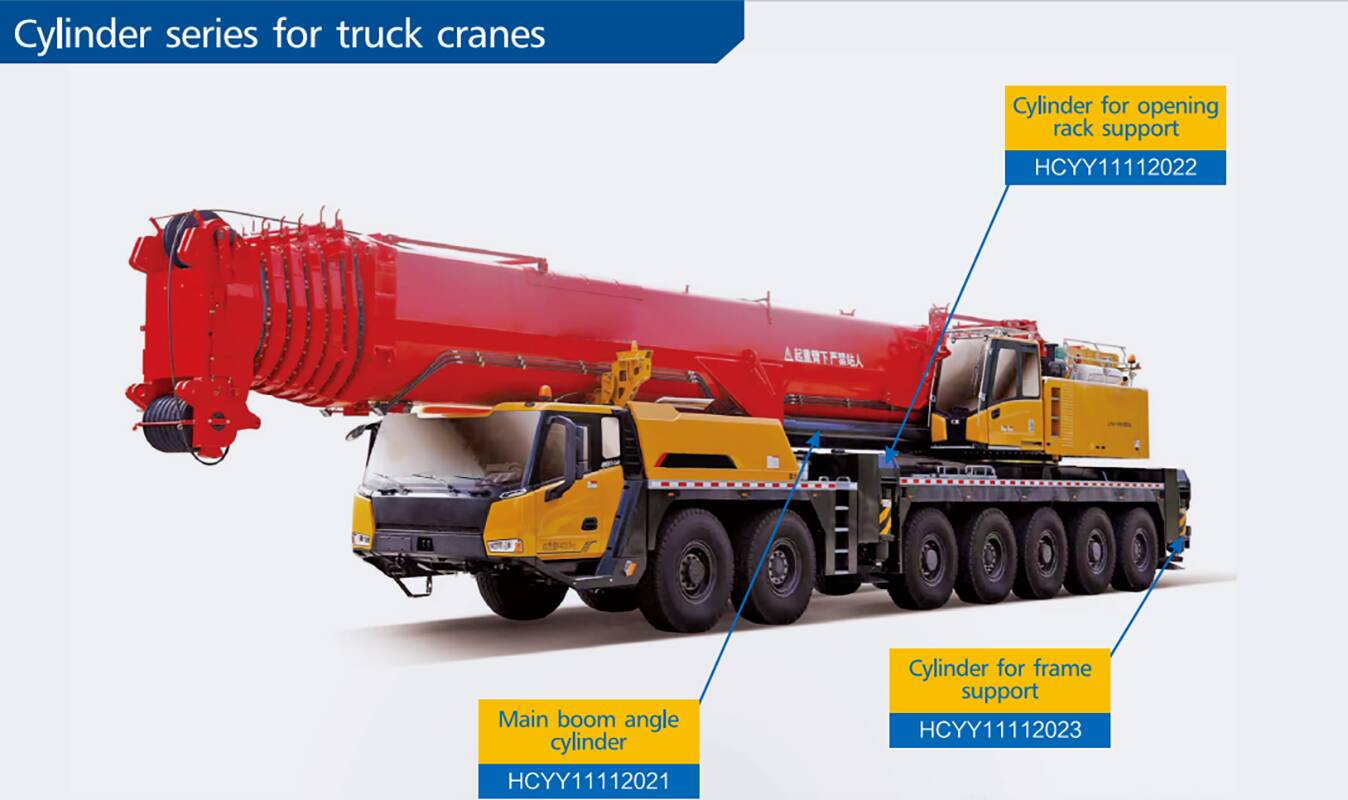 HCYY11112021 Good Quality Professional Factory 1155kg Main Boom Angle Hydraulic Cylinder for Truck Crane Vehicle