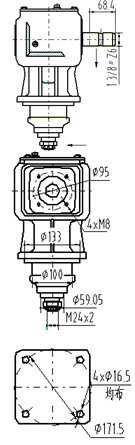 40HP 90 Degree Gearbox for Agricultural Machinery